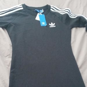 Adidas 3 strip midi dress new with tags